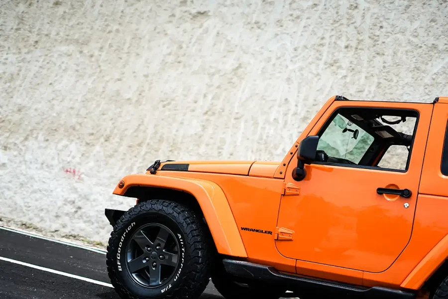 Jeep Rubicon Sahara Orange – Convertible & Off-Road Self-Drive Rental in Bali | The Fun Trev (BG.10)