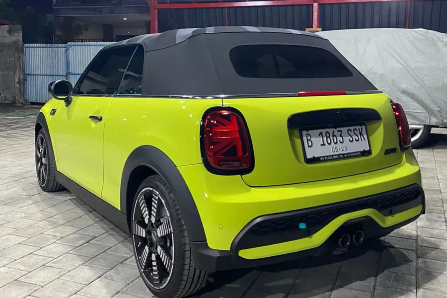MINI Cooper Cabrio S Zesty Yellow 2023 – Convertible Car in Bali | The Fun Trev (BG.08)