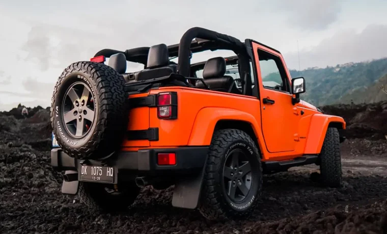 Jeep Rubicon Sahara Orange – Convertible & Off-Road Self-Drive Rental in Bali | The Fun Trev (BG.10)