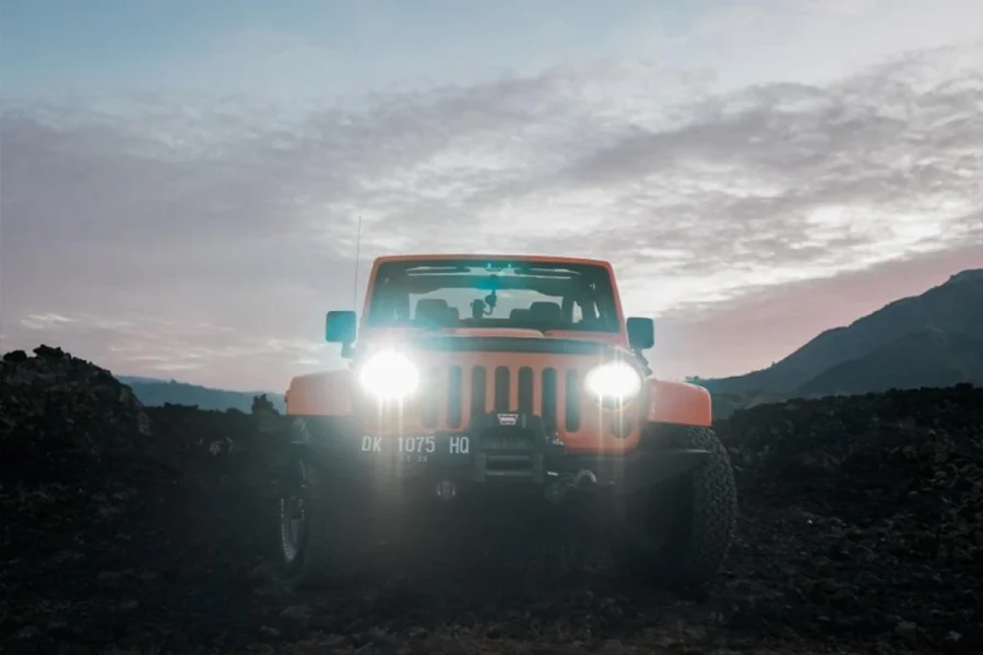 Jeep Rubicon Sahara Orange – Convertible & Off-Road Self-Drive Rental in Bali | The Fun Trev (BG.10)