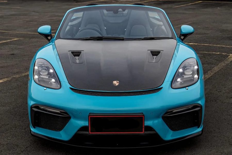 Porsche 718 GT4 Voodoo Blue – Luxury Convertible Self-Drive Rental in Bali | The Fun Trev (BG.17)