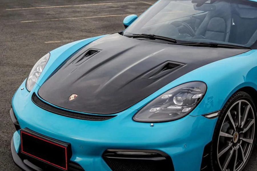 Porsche 718 GT4 Voodoo Blue – Luxury Convertible Self-Drive Rental in Bali | The Fun Trev (BG.17)